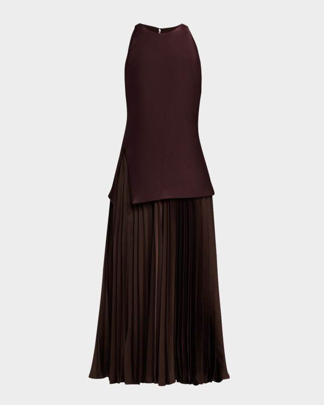 Willow Sleeveless Pleated Maxi Dress